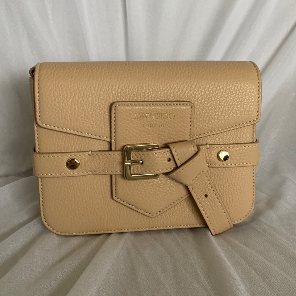 Brand New Jimmy Choo Lexie Small Crossbody in Nude